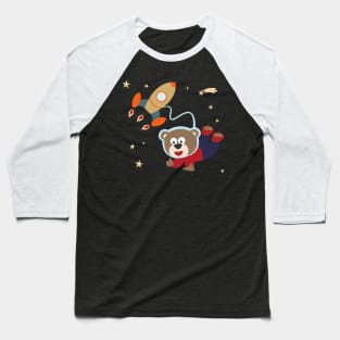 pace bear or astronaut in a space suit with cartoon style Baseball T-Shirt